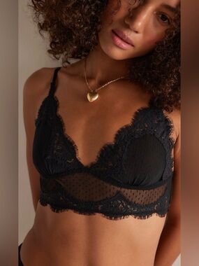 Fiona Mesh Longline Bralette (2) NWOT